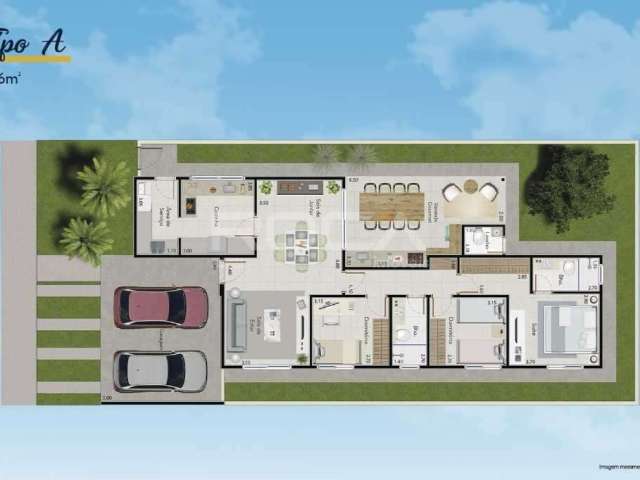 Casa em condomínio fechado com 3 quartos à venda no Fazenda Santa Maria, Cravinhos , 156 m2 por R$ 980.000