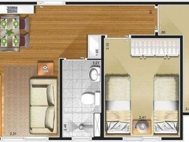 Apartamento com 2 dormitórios à venda, 45 m² por R$ 180.000,00 - Santana - Pindamonhangaba/SP