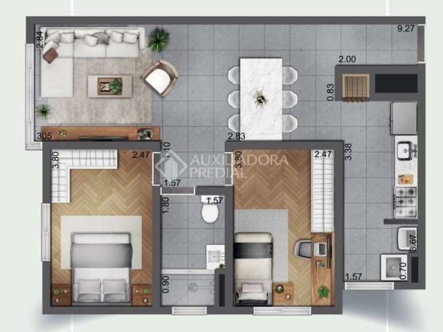 Apartamento com 2 quartos à venda na Rua Heitor Villa-Lobos, 54, Canudos, Novo Hamburgo, 63 m2 por R$ 350.000