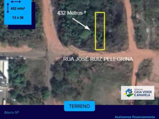 Terreno à venda na Rua José Ruiz Pelegrina, Vila Aviação, Bauru, 432 m2 por R$ 700.000