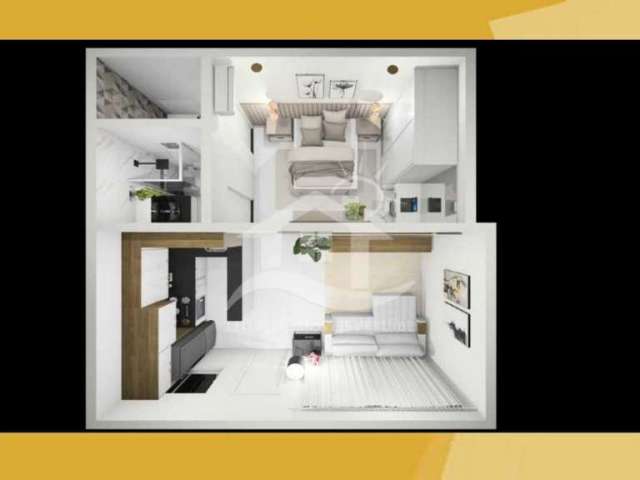 Apartamento - Loft Residencial Fechado (home business) no bairro Maria Helena Novaes, 100 metros da praia, Peruíbe-SP