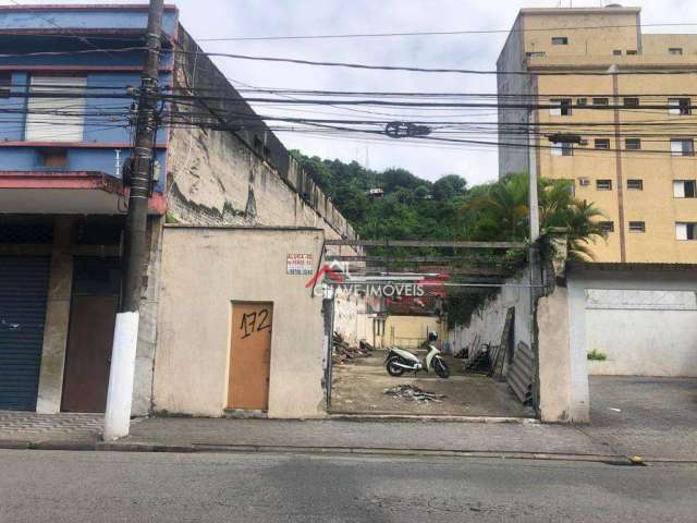 Terreno para alugar, 450 m² por R$ 5.000,02/mês - Centro - Santos/SP