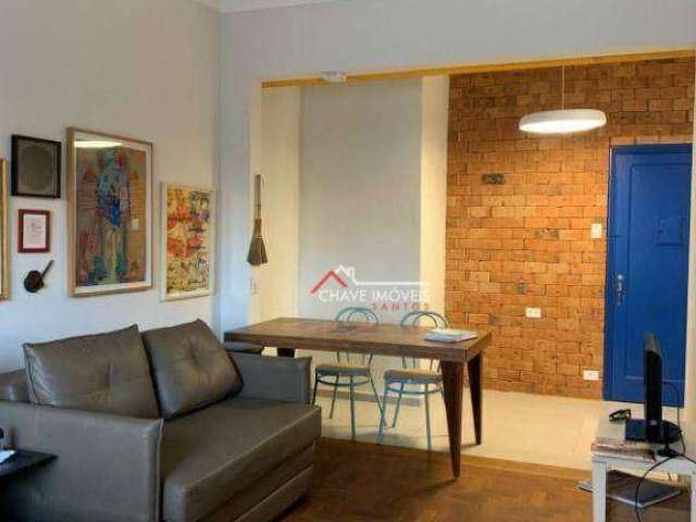 Studio com 1 dormitório para alugar, 33 m² por R$ 2.785,00/mês - Ponta da Praia - Santos/SP
