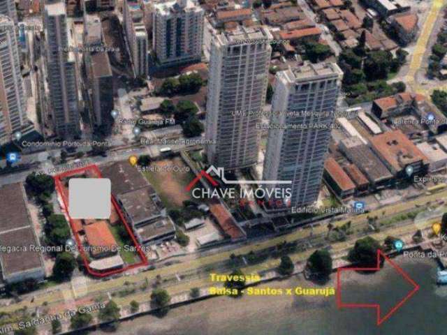 Terreno para alugar, 1786 m² por R$ 70.000,01/mês - Ponta da Praia - Santos/SP