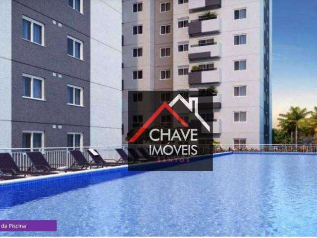 Apartamento com 2 dormitórios à venda, 48 m² por R$ 282.000,00 - Jabaquara - Santos/SP