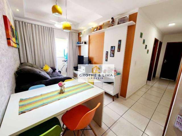 Lindo Apartamento com mobília e sacada com 2 dormitórios à venda, 52 m² por R$ 215.000 - Jardim da Luz - Taubaté/SP