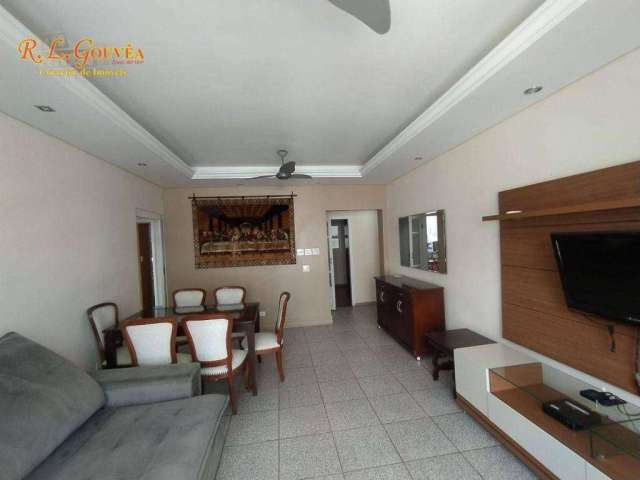 Excelente Apartamento, vista ao mar,  com 3 dormitórios para alugar, 125 m² por R$ 5.600/mês - Embaré - Santos/SP