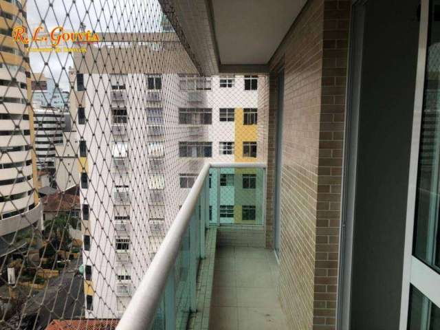 Apartamento com 1 dormitório para alugar, 53 m² por R$ 3.500,02/mês - Pompéia - Santos/SP