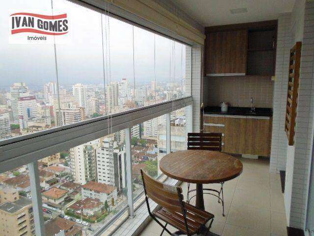 Apartamento com 1 dormitório para alugar, 57 m² por R$ 5.700,00/mês - Gonzaga - Santos/SP