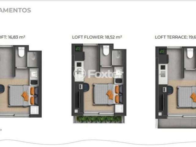 Loft com 1 quarto à venda na Rua Almirante Tamandaré, 150, Floresta, Porto Alegre, 16 m2 por R$ 249.000