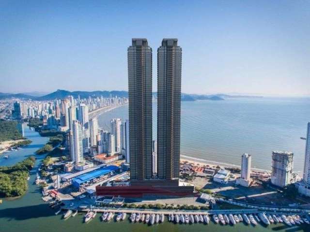 Apartamento frente mar de alto padrão em condomínio exclusivo sendo 04 suítes em Balneário Camboriú