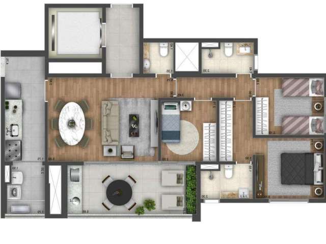 Apartamento com 3 quartos à venda na Rua Getúlio Soares da Rocha, 135, Jardim das Acacias, São Paulo por R$ 1.540.000