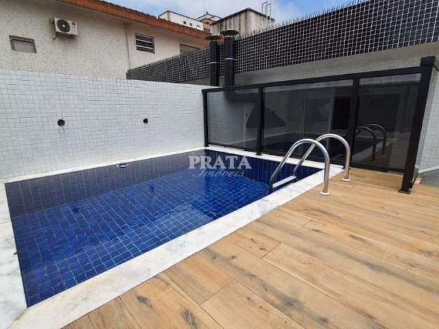 Casa em condomínio fechado à venda na Rua Delphin Moreira, Embaré, Santos, 156 m2 por R$ 1.450.000