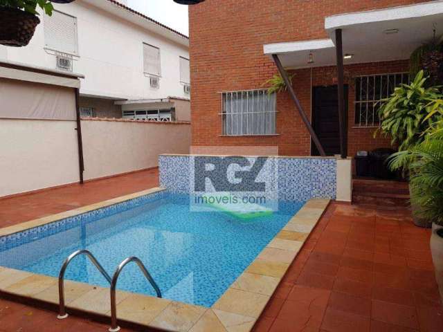 Casa com 4 dormitórios, 250 m² - venda por R$ 2.300.000,00 ou aluguel por R$ 8.000,00/mês - Embaré - Santos/SP