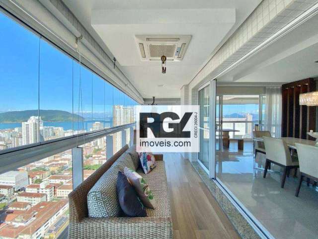 Penthouse com 4 dormitórios para alugar, 308 m² por R$ 30.000,00/mês - Embaré - Santos/SP