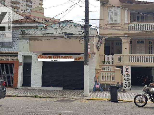 Terreno à venda, 460 m² por R$ 3.100.000 - Gonzaga - Santos/SP
