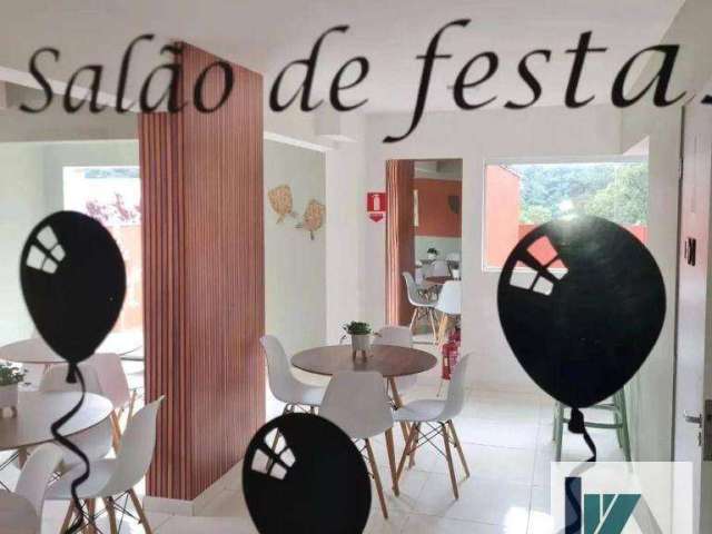' PLANTA PREVISÃO SETEMBRO 2024' Apartamento com 2 dormitórios à venda, 50 m² por R$ 240.000 - Jardim Elizabete - Taboão da Serra/SP