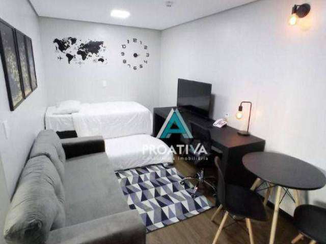 Flat com 1 dormitório, 44 m² - venda ou aluguel - Centro - Santo André/SP