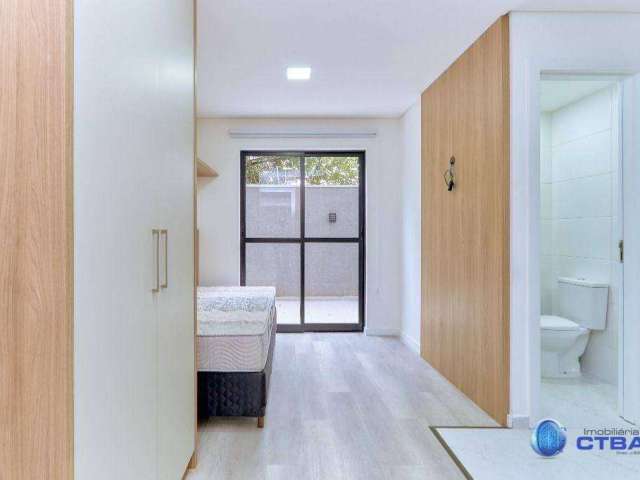 Apartamento Garden com 1 dormitório, 17 m² - venda por R$ 315.000 ou aluguel por R$ 2.250/mês - Rebouças - Curitiba/PR