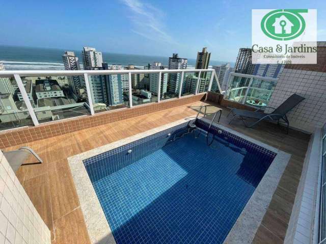 Cobertura com 4 dormitórios à venda, 235 m² por R$ 3.500.000,00 - Vila Guilhermina - Praia Grande/SP