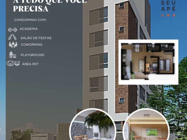 Apartamento com 2 quartos à venda na Rua José Gildo Beleski, Bacacheri, Curitiba, 48 m2 por R$ 390.954