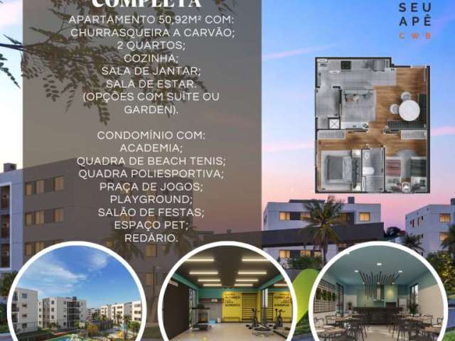 Apartamento com 2 quartos à venda na Rua José Rodrigues Pinheiro, Capão Raso, Curitiba, 58 m2 por R$ 254.800
