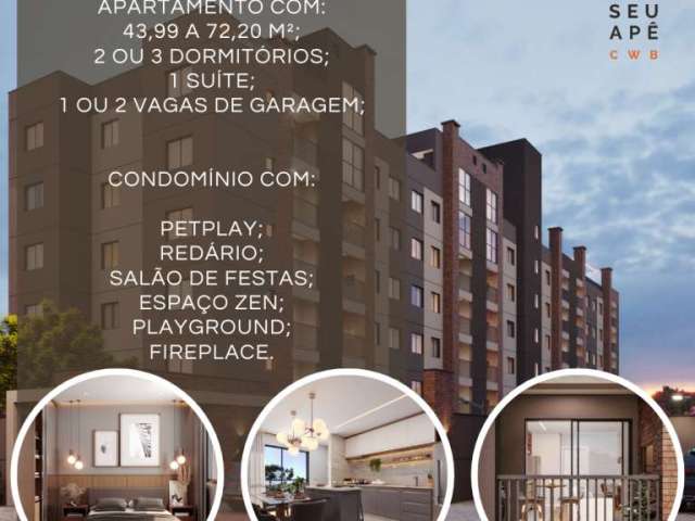 Apartamento com 3 quartos à venda na Rua Tavares de Lyra, Parque da Fonte, São José dos Pinhais, 44 m2 por R$ 245.000