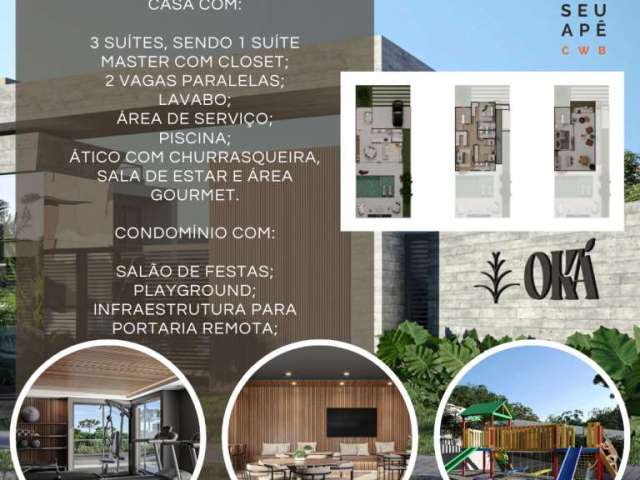 Casa em condomínio fechado com 3 quartos à venda na Rua Ernesto Durigan, Cascatinha, Curitiba, 250 m2 por R$ 1.900.000