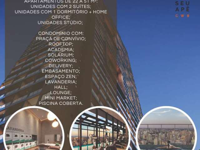 Apartamento com 2 quartos à venda na Rua Emiliano Perneta, Centro, Curitiba, 51 m2 por R$ 584.848