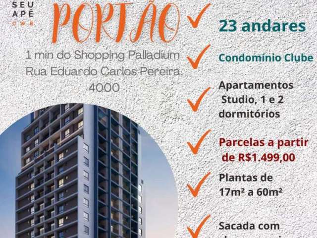 Apartamento com 1 quarto à venda na Praça Padre João Bagozzi, Portão, Curitiba, 60 m2 por R$ 211.700