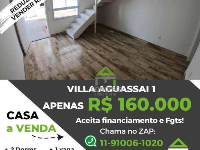 Casa com 2 dormitórios à venda, 48 m² por R$ 160.000,00 - Água Espraiada (Caucaia do Alto) - Cotia/SP