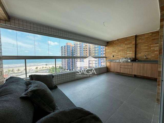 Mobiliado e Decorado! Apartamento com 3 dormitórios à venda, 126 m² por R$ 1.250.000 - Aviação - Praia Grande/SP