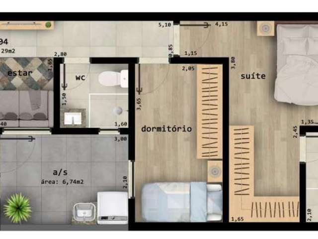 Apartamento sem Condomínio para Venda em Santo André, Vila Curuçá, 2 dormitórios, 1 suíte, 2 banheiros, 1 vaga