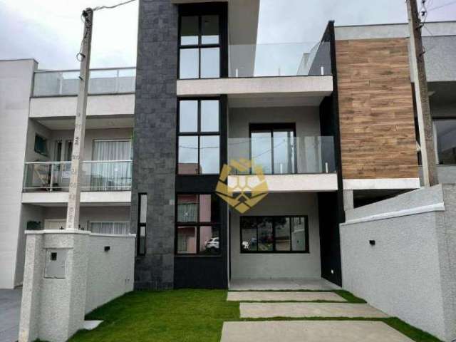 Casa NOVA com 4 dormitórios à venda, 133 m² por R$ 749.000 - Pinheirinho - Curitiba/PR
