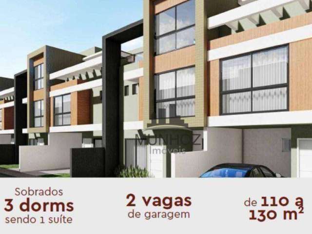 Sobrado com 3 dormitórios à venda, 111 m² por R$ 857.223,00 - Santa Quitéria - Curitiba/PR