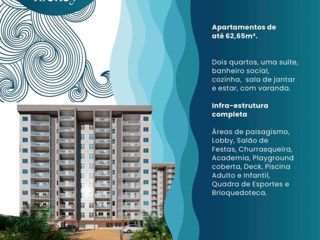 Apartamento com 2 quartos à venda na Rua Nilton Calmon, Centro, Lauro de Freitas, 53 m2 por R$ 355.200