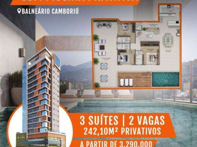 Apartamento Garden com 3 suítes à venda, 287 m² por R$ 3.290.000