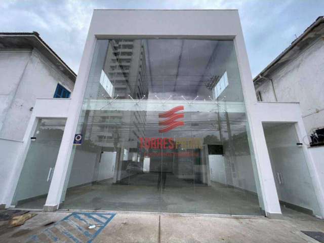 Loja, 258 m² - venda por R$ 2.500.000,00 ou aluguel por R$ 16.130,00/mês - Macuco - Santos/SP