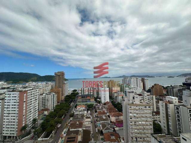 Apartamento com 3 dormitórios para alugar, 145 m² por R$ 15.000,00/mês - Aparecida - Santos/SP