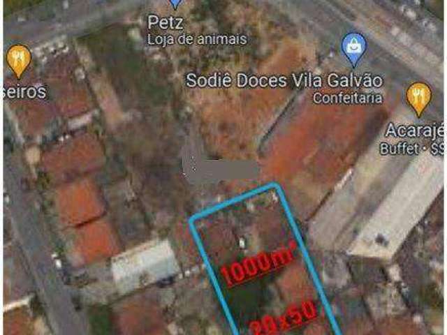 Terreno à venda, 1000 m² por R$ 3.200.000,00 - Vila Galvão - Guarulhos/SP
