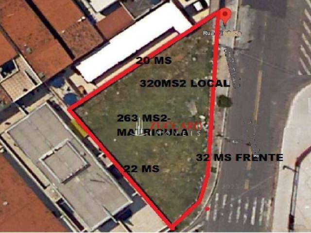 Terreno à venda, 310 m² por R$ 470.000,00 - Jardim Santa Clara - Guarulhos/SP