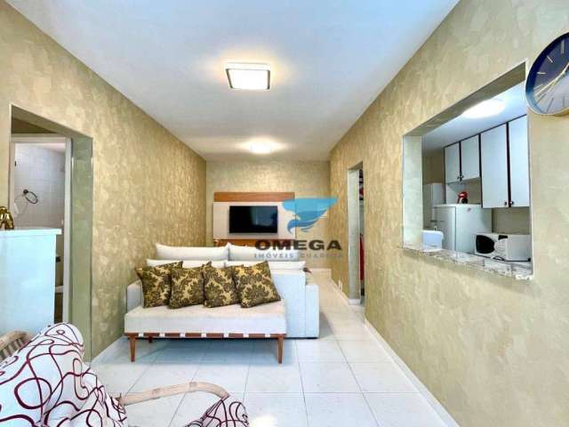 Flat com 2 dormitórios, Sacada com Vista Mar, lazer completo, à venda na Praia das Pitangueiras - Guarujá/SP