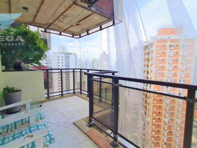 Cobertura duplex com 6 dormitórios sendo 5 suítes à venda, 4 vagas de garagem, 305 m² por R$ 2.800.000 - Praia das Pitangueiras - Guarujá/SP
