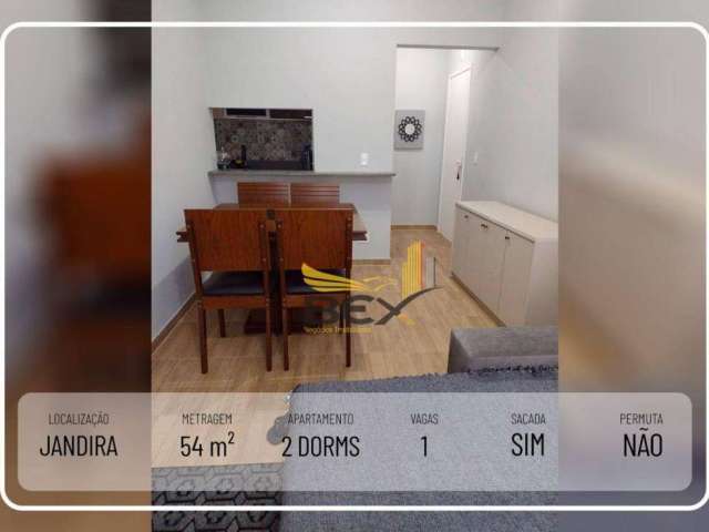 Apartamento com 2 dormitórios à venda, 54 m² por R$ 286.000,00 - Jardim São Luiz - Jandira/SP