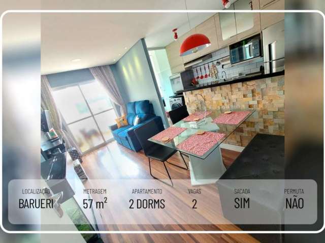 Apartamento com 2 dormitórios sendo 1 suíte 2 vagas e 57 m² em Barueri SP