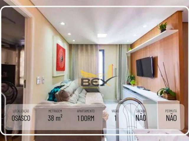 Apartamento com 1 dormitório, com 38 m² em Osasco SP