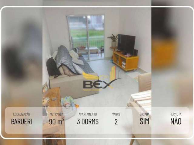 Apartamento com 3 dormitórios sendo 1 suíte 2 vagas 90 m² em Barueri SP