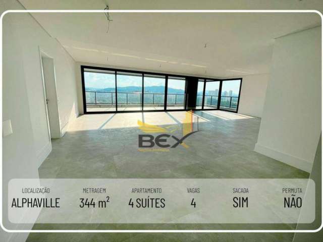 Apartamento com 4 suítes 4 vagas 344 m² em Alphaville Barueri SP