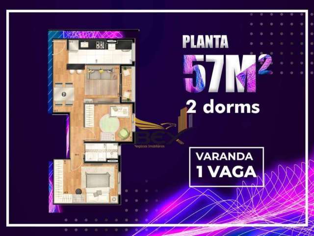 Apartamento com 2 dormitórios à venda, 57 m² por R$ 388.000,00 - Jardim Iracema - Barueri/SP