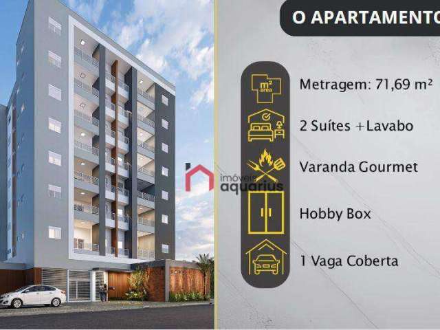 Apartamento com 2 dormitórios à venda, 71 m² por R$ 424.000,00 - Parque Industrial - São José dos Campos/SP